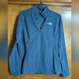 Large EUC The North Face Blue Quarter-Zip Pullover